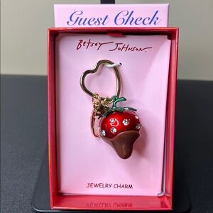 Betsey Johnson | Chocolate Covered Strawberry 🍓 Bag Charm